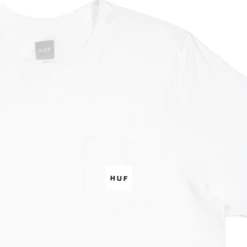 Huf Box Logo Pocket Tee White -Baby Crib Clothing & Footwear Sales Store huf box logo pocket tee 3 800x