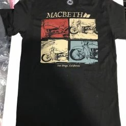 Macbeth San Diego Motorbikes Black Men's Tee