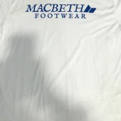 Macbeth Vintage Logo White And Blue Men's Tee