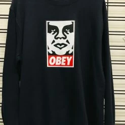 Obey OG Face Crew Men's Dark Denim Jumper