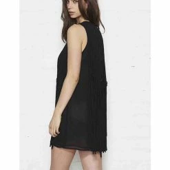 Nana Judy Mercury Fringe Black Dress -Baby Crib Clothing & Footwear Sales Store nw4012 black 3 800x