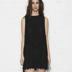 Nana Judy Mercury Fringe Black Dress -Baby Crib Clothing & Footwear Sales Store nw4012 cr 800x